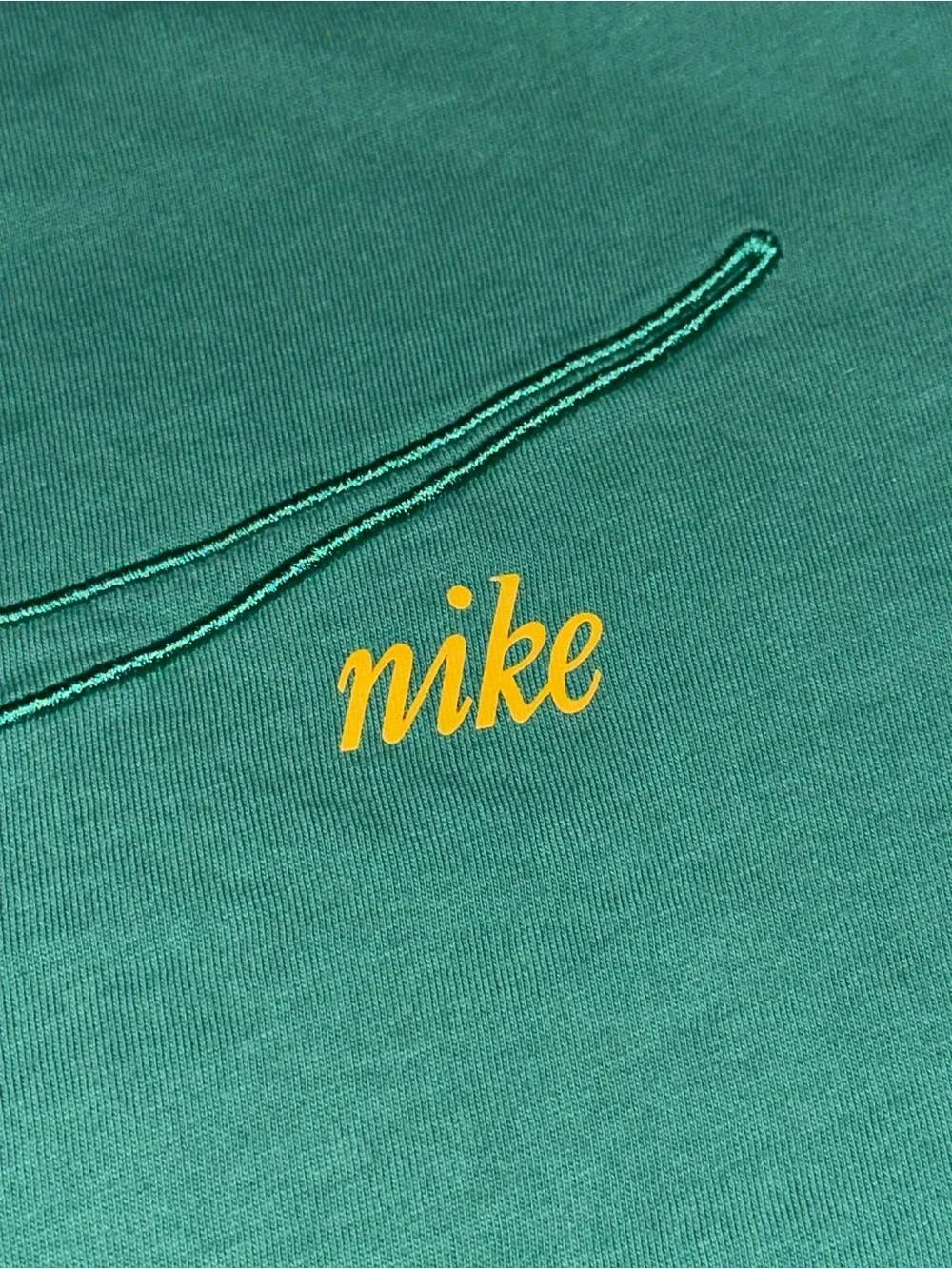 Nike Men's Teal Short Sleeve Crew Tee with Small Logo Patch
